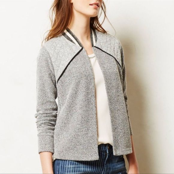 anthropologie Jackets & Blazers - Dolan T - Shirt  tweed terry gray bomber jacket